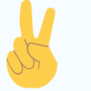 Victory Sign Waving Sticker GIF
