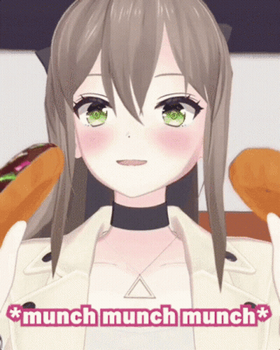 Video Character Munching Grass Saying Dinosaur With Headphones GIF