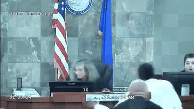 Video Conference In Courtroom GIF