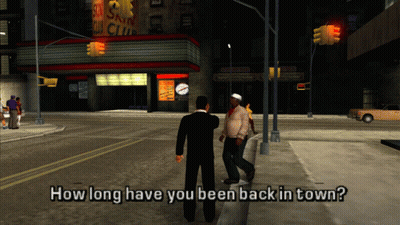 Video Game Asking How Long Have You Been In Town GIF