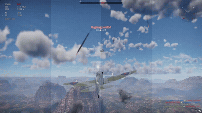 Video Game Bomber Flying In Distance GIF