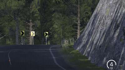 Video Game Car Flying With Number 4 GIF