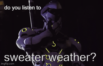 Video Game Character Asking About Sweater Weather GIF