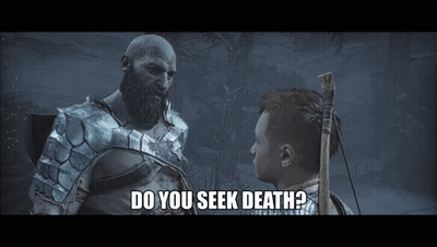 Video Game Character Asks Others Seek Death GIF
