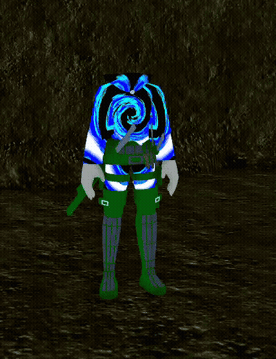 Video Game Character Blue Jacket Green Legs GIF