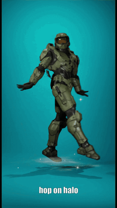 Video Game Character Dancing Hop On Halo GIF