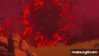 Video Game Character Fighting Monster GIF