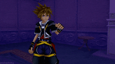 Video Game Character Giving Thumbs Up In Dark Room GIF