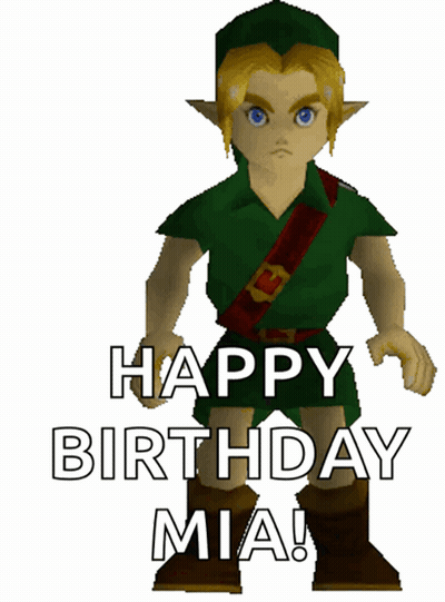 Video Game Character Happy Birthday Mia GIF