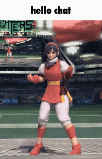 Video Game Character Hello Chat Screen GIF
