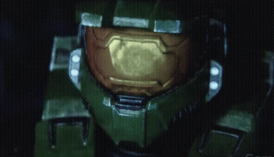 Video Game Character Helmet With Com GIF