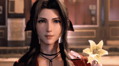 Video Game Character Holding Flower GIF