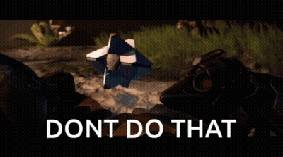 Video Game Character Holding Ghost Saying Dont Do That GIF