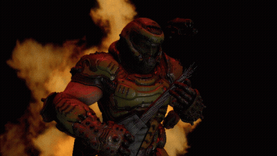 Video Game Character Holding Guitar GIF