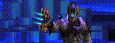 Video Game Character Holding Gun Saying Dead Space GIF