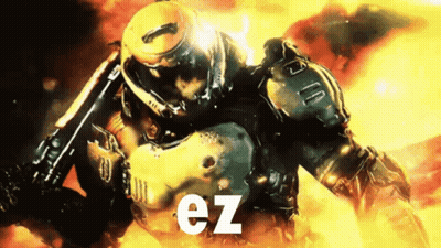Video Game Character Holding Gun Saying EZ GIF