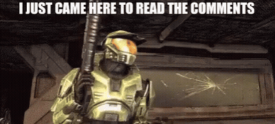 Video Game Character Holding Gun Saying I Just Came Here To Read The Comments GIF