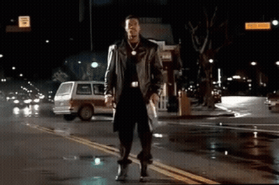 Video Game Character Holding Gun Walking On Yellow Carpet GIF