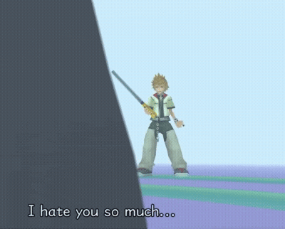 Video Game Character Holding Key Saying I Hate You GIF
