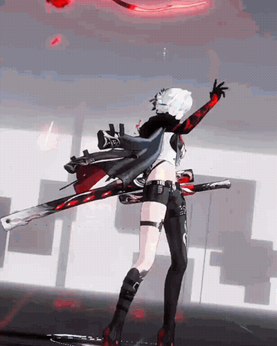 Video Game Character Holding Large Sword GIF