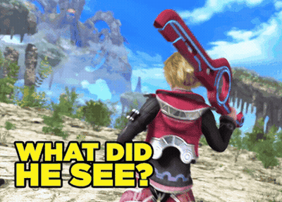 Video Game Character Holding Red Sword Saying What Did He See GIF