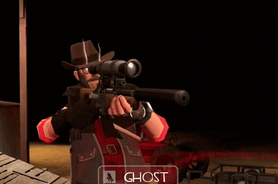 Video Game Character Holding Sniper Rifle Ghost