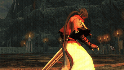 Video Game Character Holding Sword With Circle GIF