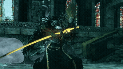 Video Game Character Holding Yellow Sword GIF