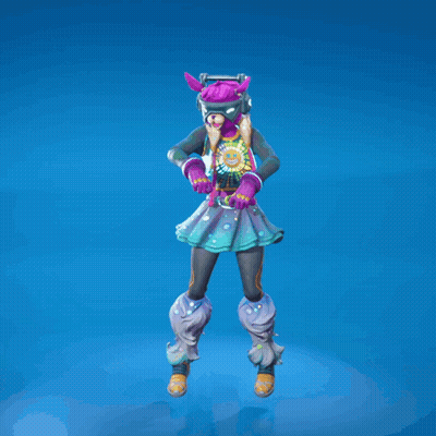 Video Game Character In Colorful Outfit With Sun GIF