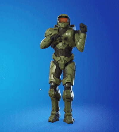 Video Game Character In Green Armor GIF