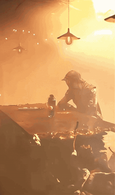 Video Game Character In Hooded Cape And Mask GIF