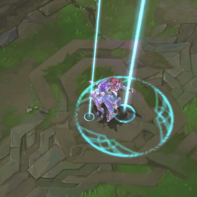 Video Game Character In Purple Glowing Circle GIF