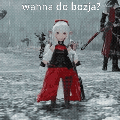 Video Game Character In Snow Wanna Do Bozja GIF