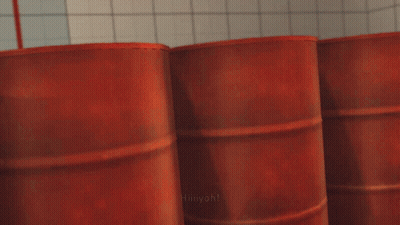 Video Game Character Kicking Barrel Saying Hmyoh GIF
