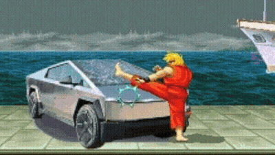Video Game Character Kicking Car In Air GIF