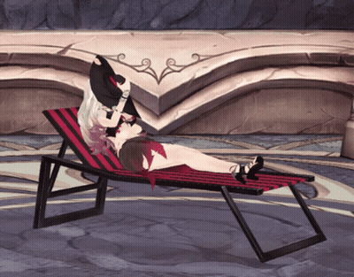 Video Game Character Laying On Lounge Chair GIF