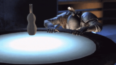 Video Game Character Lying On Table GIF