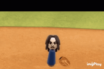 Video Game Character On Baseball Field With Glove GIF