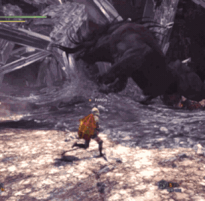Video Game Character Running From Monster GIF