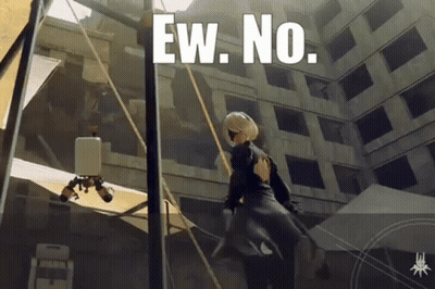 Video Game Character Saying Ew No GIF