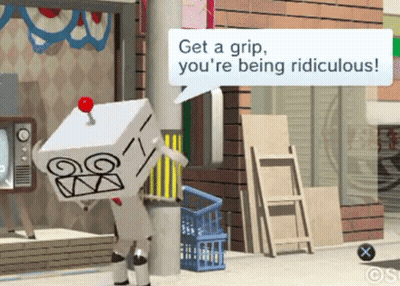 Video Game Character Saying Get A Grip You're Ridiculous GIF