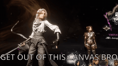 Video Game Character Saying Get Out Of This Canvas Bro GIF