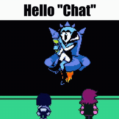 Video Game Character Saying Hello Chat To Monster GIF