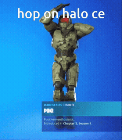 Video Game Character Saying Hop On Halo CE GIF