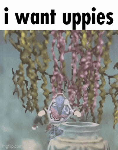 Video Game Character Saying I Want Uppies GIF