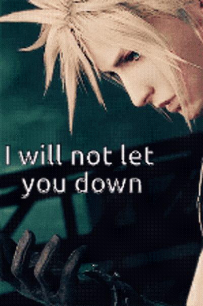 Video Game Character Saying I Will Not Let You Down GIF