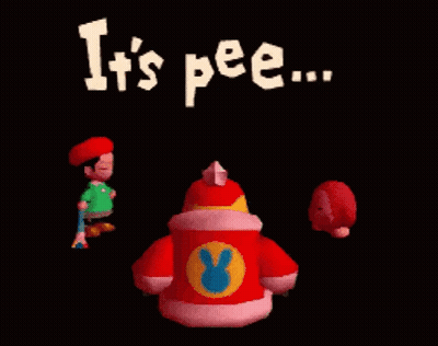 Video Game Character Saying It's Pee GIF
