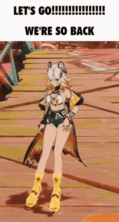 Video Game Character Saying Let's Go We're So Back GIF