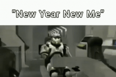 Video Game Character Saying New Year New Me While Driving GIF