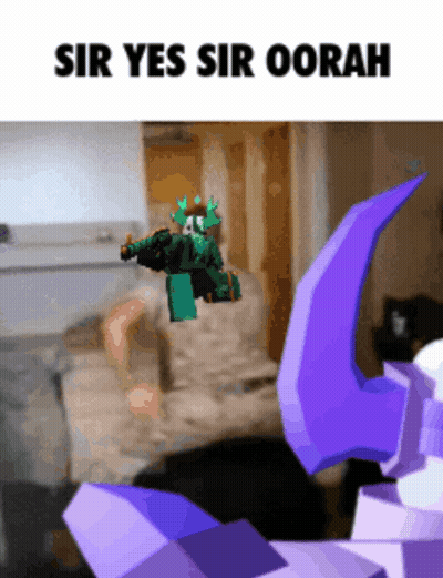 Video Game Character Saying Sir Yes Sir Oorah GIF
